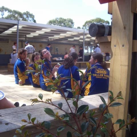 Design for the Environment MAP: Outdoor Mathematics classroom construction team BBQ